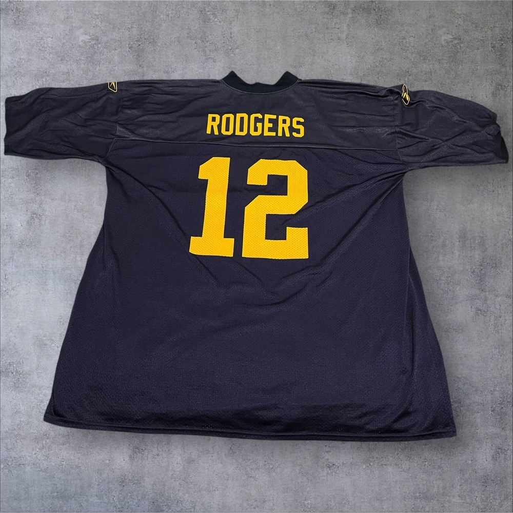 2000s Reebok‎ Green Bay Packers Blue Alternate Jersey XXL Aaron Rodger's